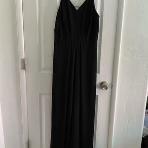Juniors Black jumpsuit, slit down both legs